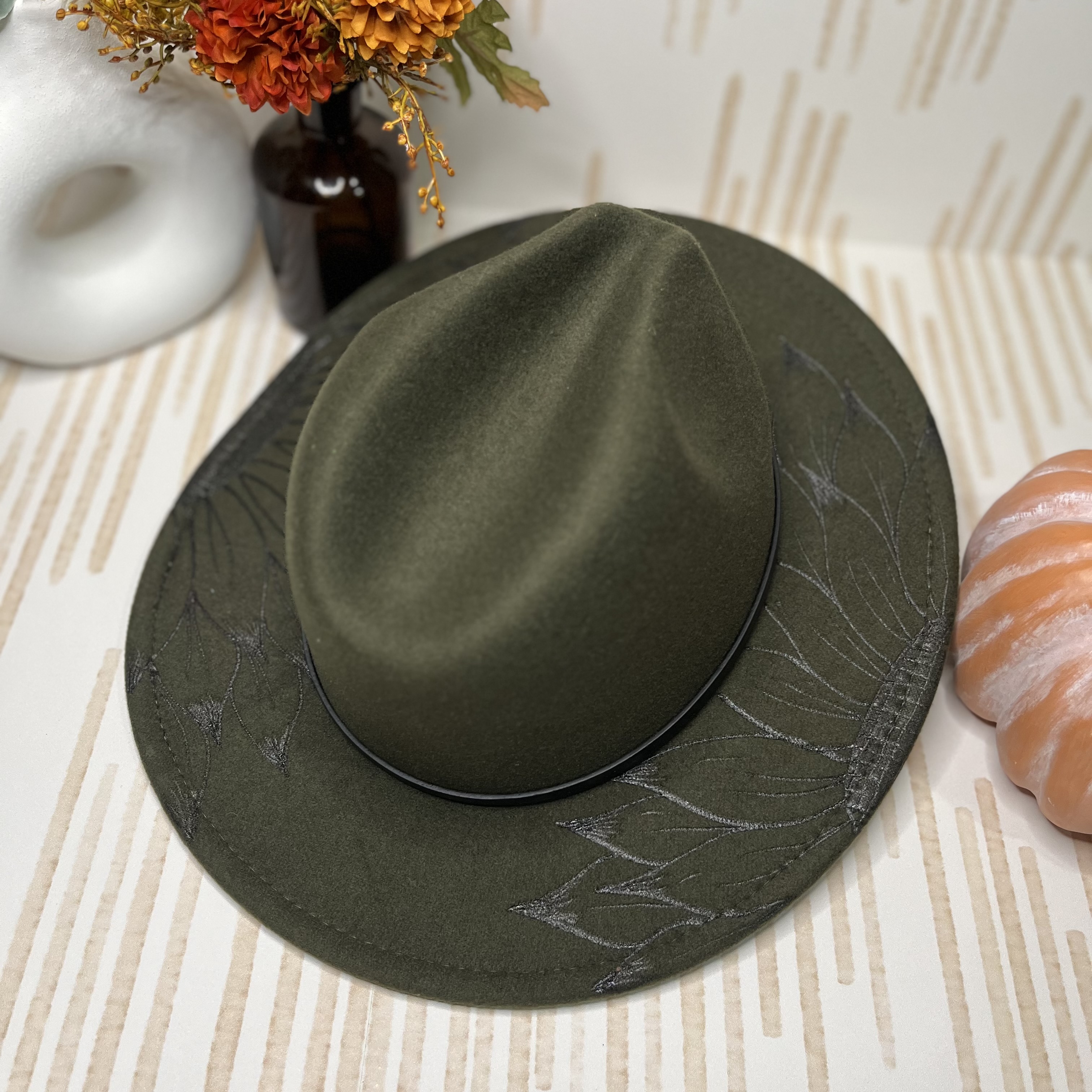  Sunflower Fedora - Olive Green